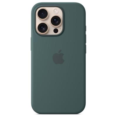 APPLE Coque en silicone avec MagSafe pour iPhone 16 Pro Vert lacustre 