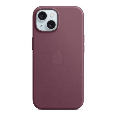 APPLE  ﻿Coque FineWoven MagSafe iPhone 15 - Mulberry
