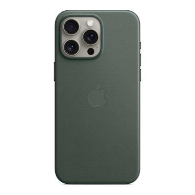APPLE Coque en tissage fin avec MagSafe pour iPhone 15 Pro Max Ch&ecirc;ne vert