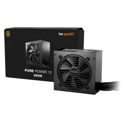 BE QUIET Alimentation PC non modulaire Pure Power 12 650W 80 PLUS Gold Noir