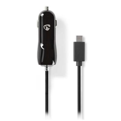 NEDIS CCHAC300ABK Chargeur de Voiture 3.0 A C&acirc;ble Fixe USB-C Noir
