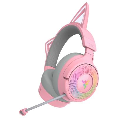 RAZER Kraken Kitty V3 Pro - Casque sans fil RGB Quartz Ed. (PS5)