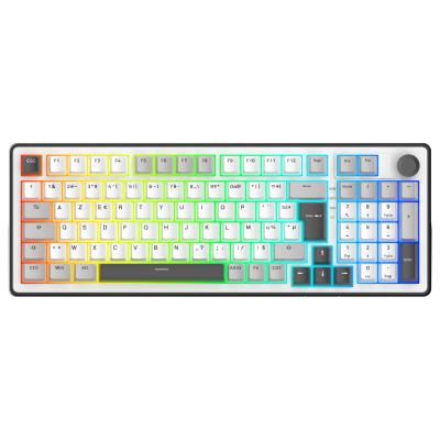 THE G LAB Clavier PC The G-LAB Keyz Elite 400 RGB Triple Mode - Blanc/Gris