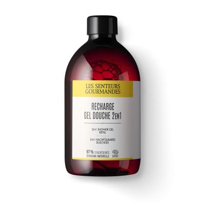 LES SENTEURS GOURMANDES  Recharge Gel Douche Parfum&eacute; 2-en-2 500ml