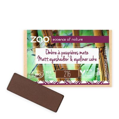 ZAO MAKEUP Recharge fard &agrave; paupi&egrave;res bio - Rectangle - Zao 216 Brun