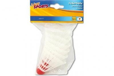 NEW SPORTS 6 volants blancs de badminton en plastique 