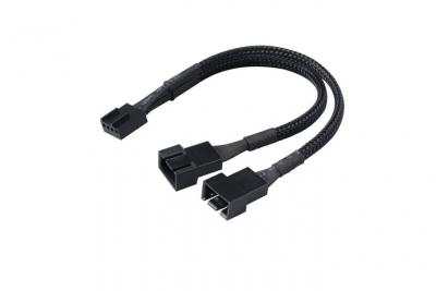 AKASA   pwm y-kabel gesleevt - 15cm noir