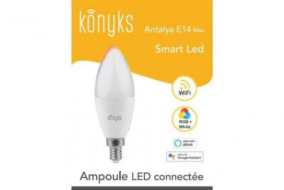 KONYKS Ampoule Connect&eacute;e Wifi Et Bluetooth Led Antalya E14 Max Easy 