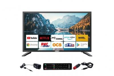 ANTARION  tv led 27"" 68m smart connect android 9. 0 12v/24v/220v camping-car
