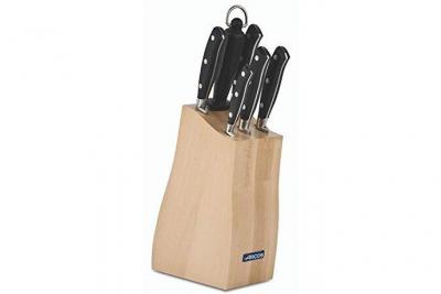 JAMON Bloc 5 couteaux forg&eacute;s Riviera Arcos + 1 fusil