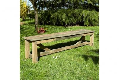 CEMONJARDIN Banc de jardin 4 places en bois Normand