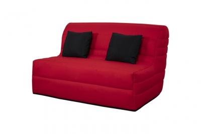 RELAXIMA  Banquette BZ 140 ORLANDO pearl rouge - matelas Dunlopillo