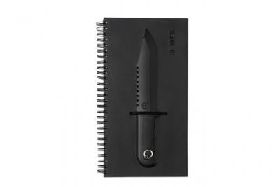 TOTALCADEAU Bloc-Notes Luxe Carnet Avec Un Couteau En Relief