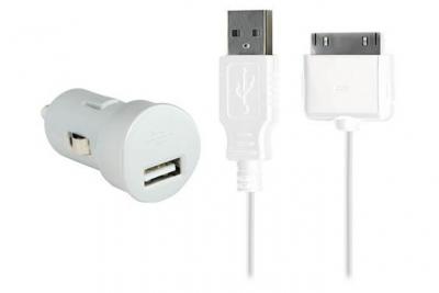 BIGBEN INTERACTIVE USB Home Charger - Adaptateur d'alimentation pour voiture - 1 A (USB) - sur le c&acirc;ble : 30-pin Apple - blanc - pour Apple iPhone/iPod (Apple Dock) 