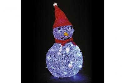 FEERIC LIGHTS & CHRISTMAS Bonhomme de neige lumineux bleu