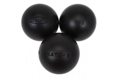 OBUT Boules de p&eacute;tanque Match+ durete+  72mm -  690g Noir