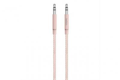 BELKIN C&acirc;ble audio -  - Mini jack st&eacute;r&eacute;o (M) - 122 m - Dor&eacute; rose - C&acirc;ble audio