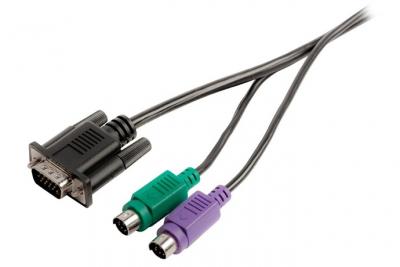 NEDIS Valueline VLCP59850B20 C&acirc;ble CVS &agrave; connecteur VGA m&acirc;le 2 m Noir