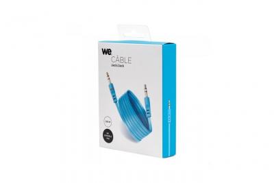 WE  C&acirc;ble Jack/Jack M/M plat 1.50m - bleu 3.5mm