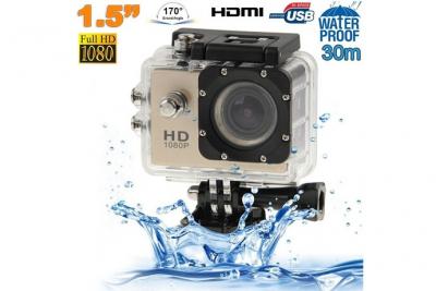 YONIS Camera embarqu&eacute;e sport lcd caisson &eacute;tanche waterproof 12 mp full hd 1080p or 