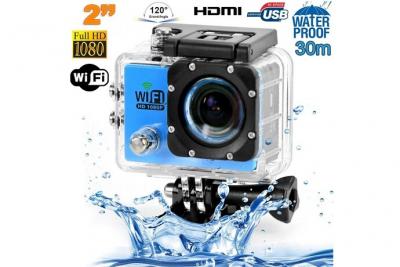 YONIS Camera embarqu&eacute;e sports wi-fi lcd caisson &eacute;tanche waterproof 12 mp full hd bleu 