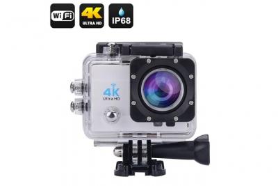 YONIS Cam&eacute;ra Sport 4K 16Mp Etanche Grand Angle 170&deg; Wifi Ecran LCD 2 Pouces HDMI Blanc -