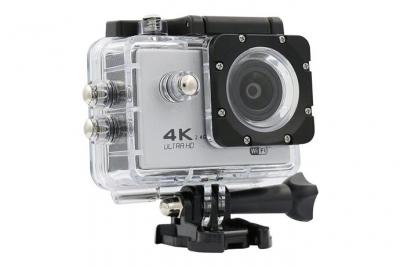 YONIS Cam&eacute;ra sport &eacute;tanche r&eacute;solution 4k slow motion 16mp grand angle 170&deg; argent 