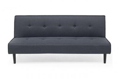 BELIANI Canap&eacute; convertible 3 places en tissu gris fonc&eacute; VISBY 
