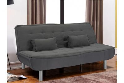 VENTE UNIQUE Canap&eacute; convertible clic-clac MISHAN en tissu - Gris 