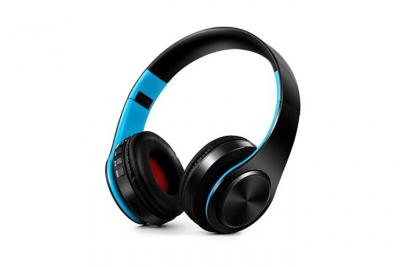 GENERIQUE Casque Sans Fil Pliable pour IPHONE 7 Smartphone Bluetooth Boutons Reglable Son Universel (BLEU)