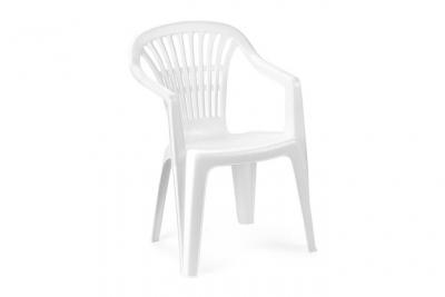 BLINKY Chaise empilable en r&eacute;sine couleur blanc mobilier de jardin SCI180BI