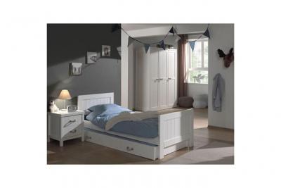 VIPACK  - Chambre Compl&egrave;te Enfant 5p ""lewis Viii"" Blanc