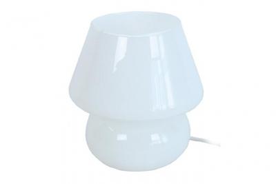 TOSEL CHAMPIGNON - Lampe de chevet champignon verre blanc