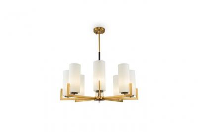 MAYTONI  Fortano lustre &agrave; 8 lampes abat-jour verre