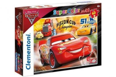 CLEMENTONI  supercolor maxi puzzle Cars 2 60 pi&egrave;ces (26424)