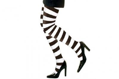 WIDMANN  4769N - Collants &agrave; rayures, Noir/Blanc, Taille Unique