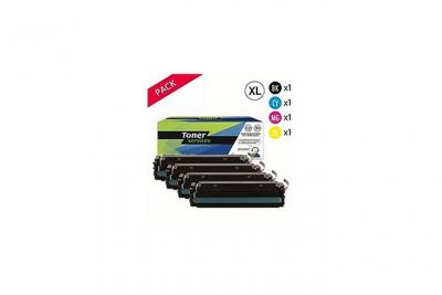 TONER SERVICES Compatible Canon 045H Pack 4 toners Noir, cyan, magenta et jaune XL 