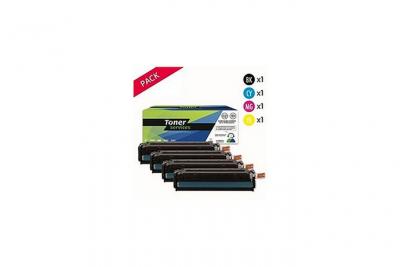 TONER SERVICES Compatible HP 131A et Canon 731 Pack 4 toners Noir cyan magenta jaune