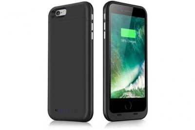 OEM Coque Batterie Chargeur pour IPHONE 7 Noir Power Bank 4500mAh Secours Telephone Slim