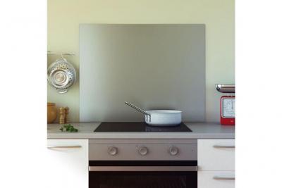 CUISISSIMO Cr&eacute;dence cuisine fond de hotte Inox - l 90 x H 70 cm 