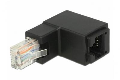 DELOCK  Adaptateur r&eacute;seau RJ-45 (M) inclin&eacute; pour RJ-45 (F) UTP CAT 6