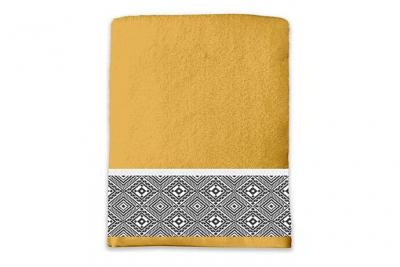 DOUCEUR D INTERIEUR Drap de Douche 70 x 130 cm Esteban Ocre - Eponge Jacquard