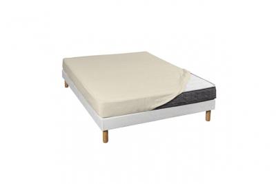 NON RENSEIGNE Drap housse lin jersey coton Lycra Tencel 100x200 