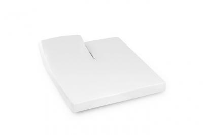 LINNEA Drap housse relaxation uni 100% coton alto - tr T&ecirc;te relevable uniquement 2x80x200 cm - Blanc