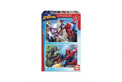 EDUCA  Borras 2 Puzzles Of 48 Pieces Spider-man Multicolore