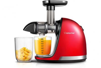  Extracteur de jus 1501R des Fruits et L&eacute;gumes Sans BPA Presse &agrave; Froid Machine avec moteur silencieux/tasse &agrave; jus/rouge 