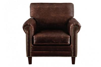 VENTE UNIQUE Vente-Unique Fauteuil en cuir vieilli CASSANDRA - Marron