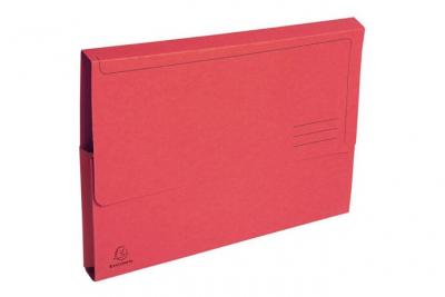 EXACOMPTA  Paquet de 50 chemises &agrave; poche Forever en carte recycl&eacute;e 290g, coloris rouge