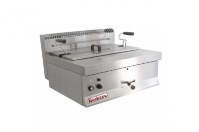 BECKERS Friteuse &agrave; gaz MOD FPG21 - - - Acier inoxydable21 700x650x430mm