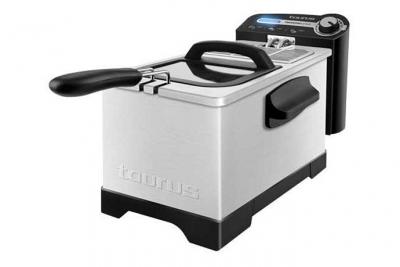 TAURUS Friteuse &Eacute;lectrique Avec Syst&egrave;me De Filtration D'huile De 3l 2100w Gris